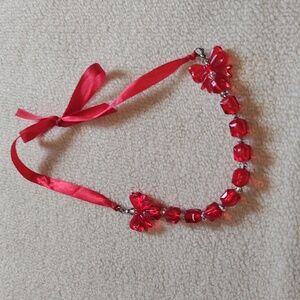 Red Bow Necklace